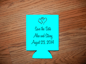 Save the date koozie